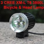 3800LM 3x CREE XML XM-L T6 LED Cycling Bicycle Bike Light-3-T6