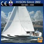 Hison 26ft Sailboat antique model outboard motor mini sail boat for sale luxury decoration