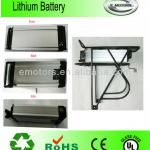 48V10Ah or 36V14Ah lithium ion battery rear rack for 500w electric mortor