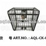 2013 hot seller black steel bicycle basket with cover AQL-CK-030