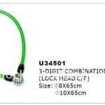 3-digit combination cable lock(lock head C/P) U34501