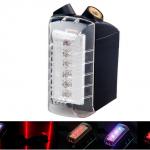 5mw 658nm 6-LED Cycling Bicycle Laser Beam Tail Light (Black)