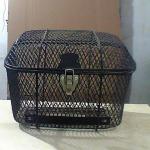 black steel bicycle basket with cover HNJ-BB-095