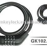 coil cable lock (coded lock,bicycle lock)