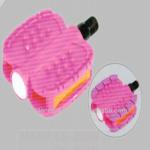 different colors of plastic body bicycle pedal with refleciton