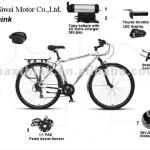 for electric bicycle kit Kit92-tubeLED