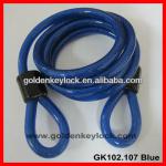 GK102.107 Blue Loop Cable Lock, 47&quot;, 59&quot;, 71&quot; length steel cable GK102.107-blue