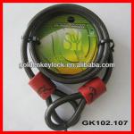 GK102.107 Multi-functional Cable lock, Flexible Steel Cable with padlock for bicycle, motor bike, suitcase... GK102.107