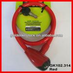 GK102.314 Red Steel Cable Lock, OEM Motorcycle coil locks GK102.314-orange