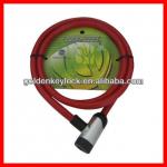 Hot-sale GK102.114 cycle lock, red steel cable lock for bicycle/bike/motorcycle/e bike/folding bike/households GK102.114