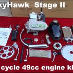 Motorized bicycle SkyHawk Stage III 49cc 4 cycle gas engine kit Stage III GB