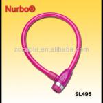 SL495 Nurbo colorful high quality cable bike lock in China SL495