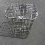 white steel bicycle basket with cover HNJ-BB-095