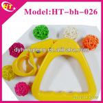 Yellow triangle safety handles for subway parts